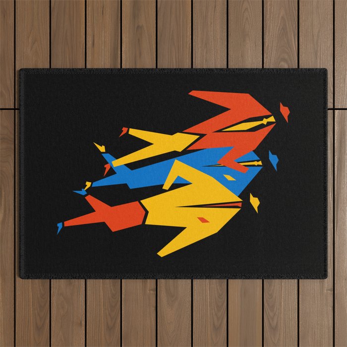 Men | Bauhaus IV: Night Black Edition Outdoor Rug Gallery Image 1