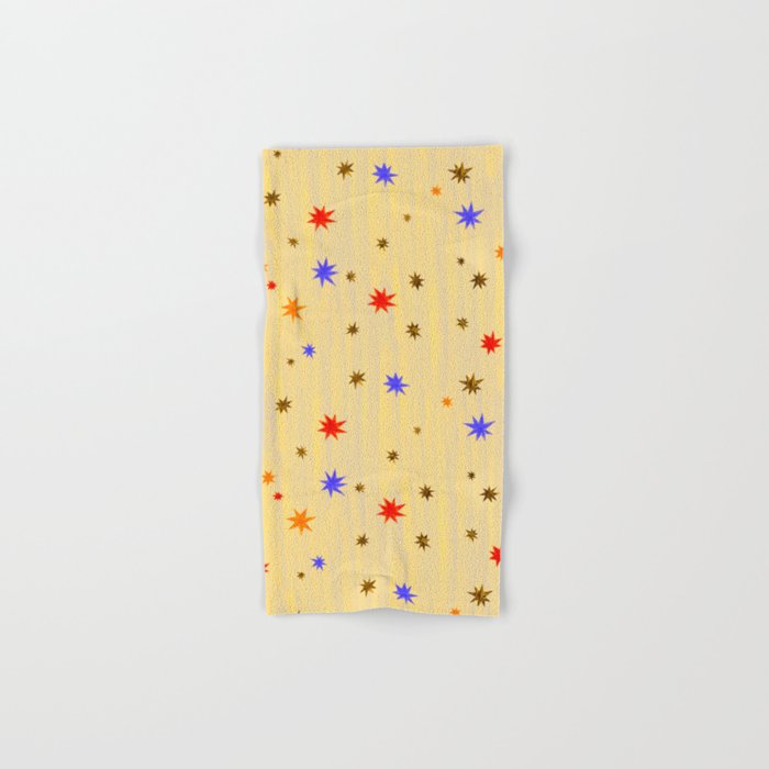 Celestial Star Twinkle in Golden Amber Watercolor Bath Towel Gallery Image 1