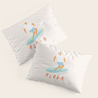Surfer aloha poster Pillow Sham Gallery Image 3