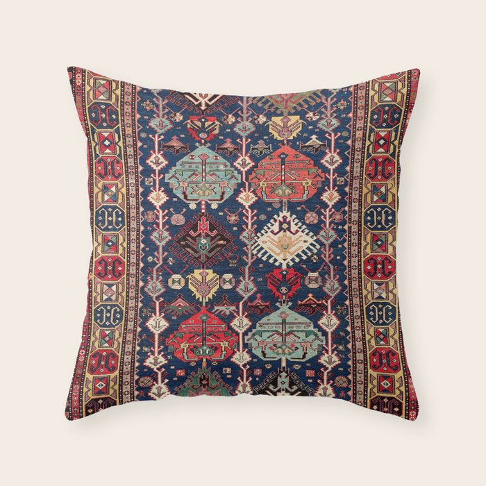 Kuba Sumakh East Caucasus Flatweave Print Throw Pillow Gallery Image 6