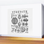 Gym Fitness Workout Dumbbell Kettlebell Vintage Patent Print Wall Mural Gallery Image 2