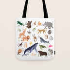 Animal Alphabet Tote Bag Gallery Image 1