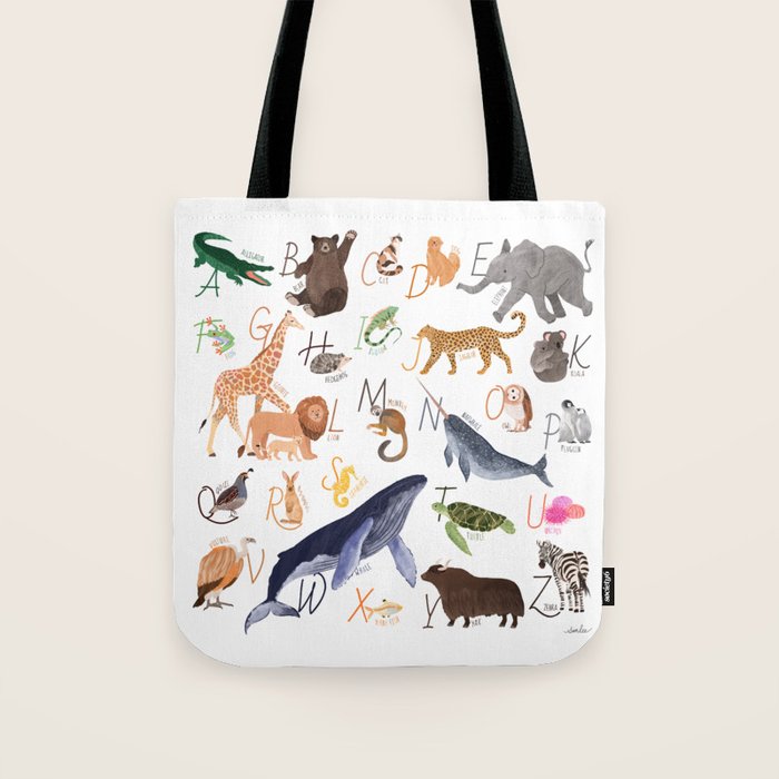 Animal Alphabet Tote Bag Gallery Image 1