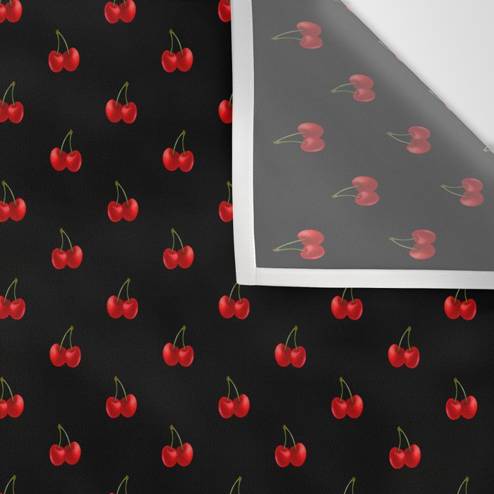 Y2K Cherries - Black Pattern Miniature Wall Tapestry Gallery Image 3