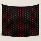 Y2K Cherries - Black Pattern Miniature Wall Tapestry Gallery Image 4