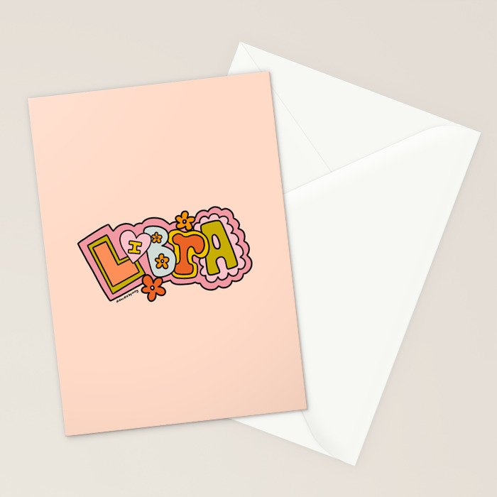 Libra Doodle Letters Stationery Card Gallery Image 2