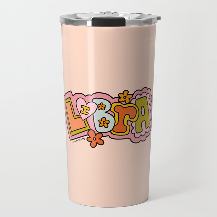 Libra Doodle Letters Travel Mug Gallery Image 1