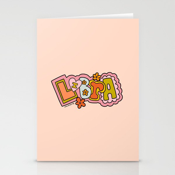 Libra Doodle Letters Stationery Card Gallery Image 2