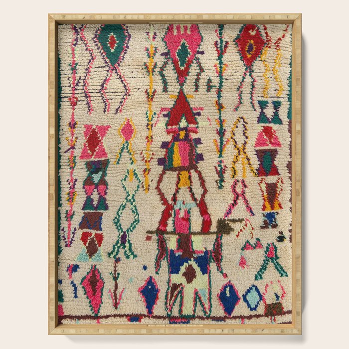 Moroccan Carpet Artwork Serving Tray Gallery Image 1