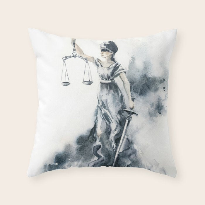 Lady Justice Throw Pillow Gallery Image 6
