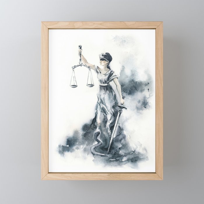 Lady Justice Mini Art Print Gallery Image 1