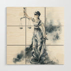 Lady Justice Wood Wall Art Gallery Image 1