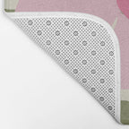 Minimal checkered flower  Bath Mat Gallery Image 2