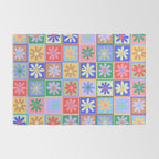 Checkered Flower Pattern  Rug Gallery Image 2