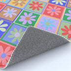 Checkered Flower Pattern  Rug Gallery Image 4