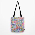 Checkered Flower Pattern  Tote Bag Gallery Image 2
