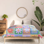 Checkered Flower Pattern  Comforter Gallery Image 3