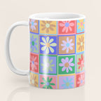 Checkered Flower Pattern  Coffee Mug Gallery Image 3