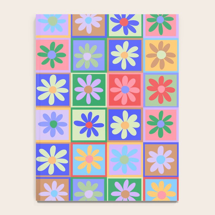Checkered Flower Pattern  Notebook Gallery Image 4