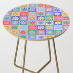 Checkered Flower Pattern  Side Table Gallery Image 2