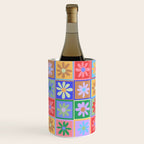 Checkered Flower Pattern  Wine Chiller Gallery Image 2
