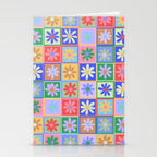 Checkered Flower Pattern  Stationery Card Gallery Image 2