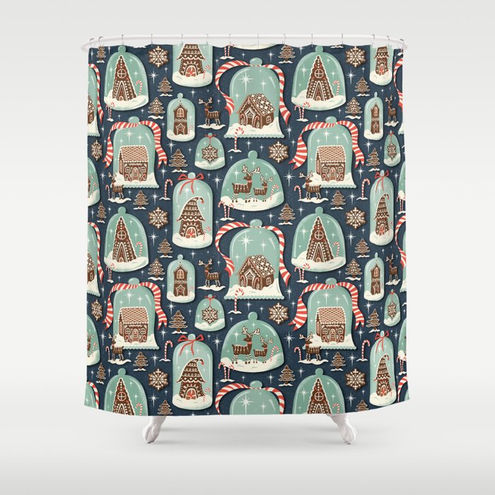Gingerbread Village Shower Curtain Gallery Image 1