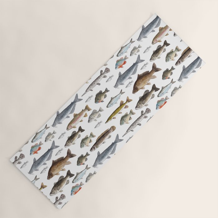 A Few Freshwater Fish Yoga Mat Gallery Image 1
