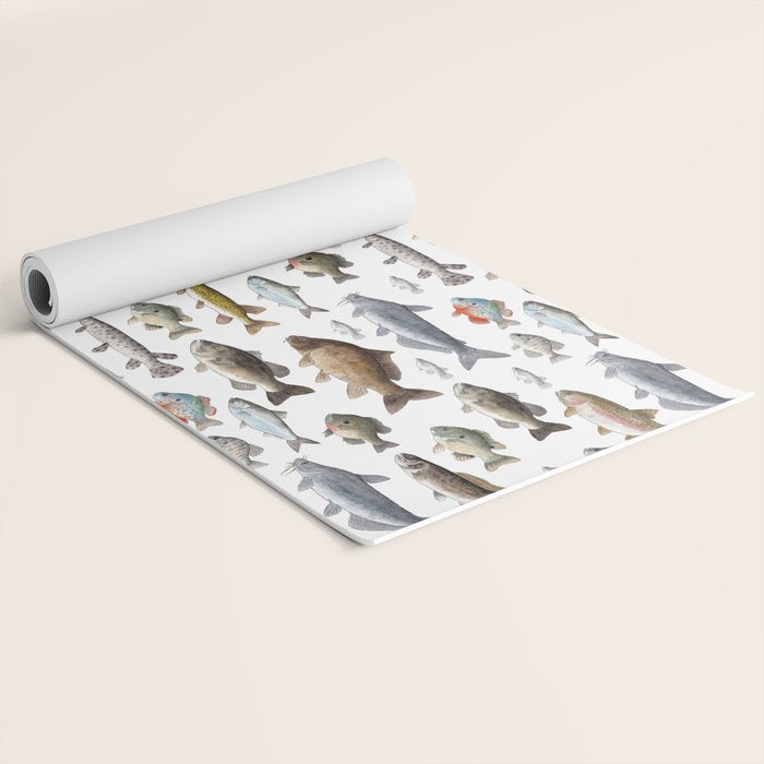 A Few Freshwater Fish Yoga Mat Gallery Image 2