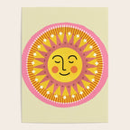Smiling Sleeping Sun Face Poster Gallery Image 4