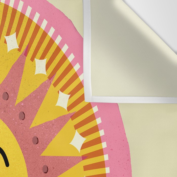 Smiling Sleeping Sun Face Wall Tapestry Gallery Image 3