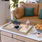 Smiling Sleeping Sun Face Serving Tray Gallery Image 2