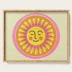 Smiling Sleeping Sun Face Serving Tray Gallery Image 1
