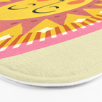 Smiling Sleeping Sun Face Bath Mat Gallery Image 3