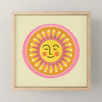Smiling Sleeping Sun Face Mini Art Print Gallery Image 1