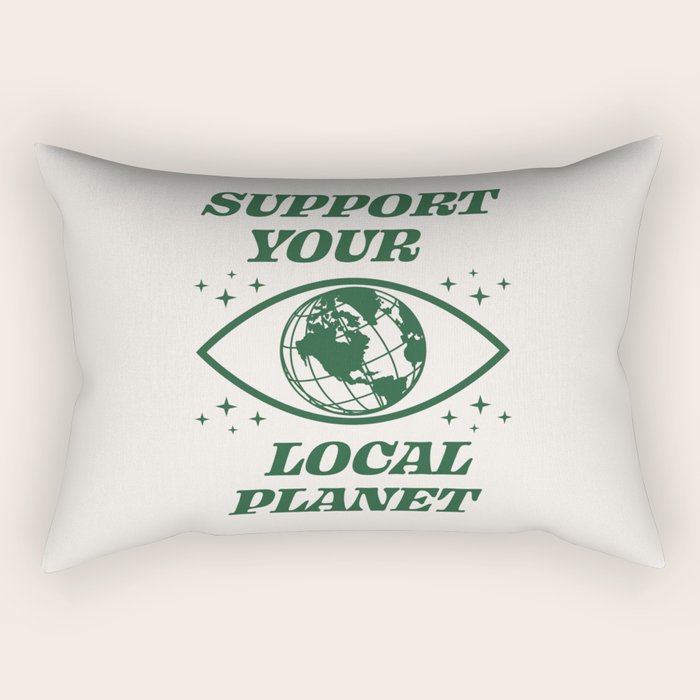 Support your Local Planet Rectangular Pillow Gallery Image 1