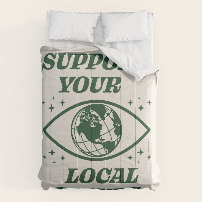 Support your Local Planet Comforter Gallery Image 6