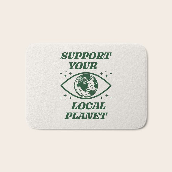 Support your Local Planet Bath Mat Gallery Image 1