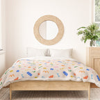 Fun colorful abstract organic shape art pattern Duvet Cover Gallery Image 3