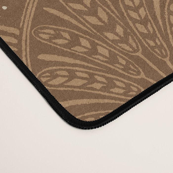 Night Cheetahs - Copper Brown Desk Mat Gallery Image 4