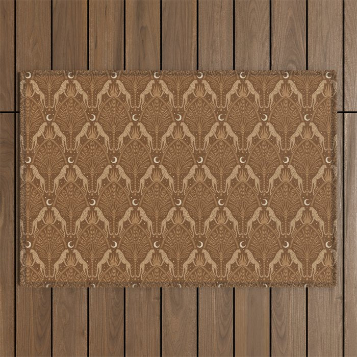Night Cheetahs - Copper Brown Outdoor Rug Gallery Image 1
