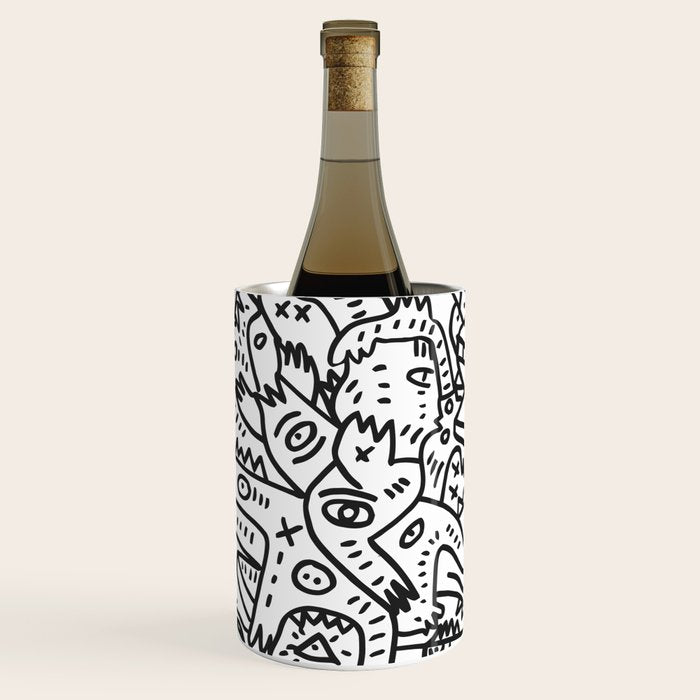 One Step Ahead Black and White Graffiti Street Art Wine Chiller Gallery Image 1