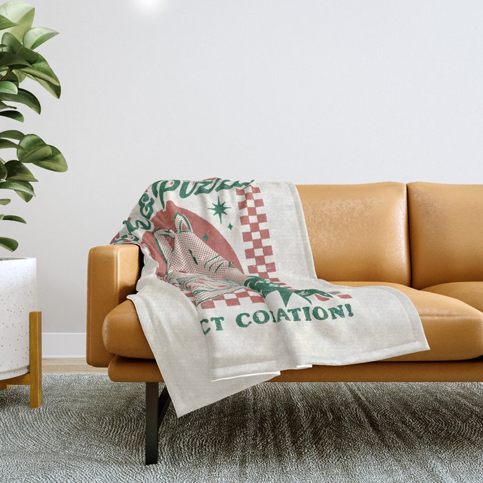 Cats and Pizza Throw Blanket Gallery Image 1