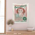 Cats and Pizza Wall Tapestry Gallery Image 2