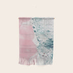 Aerial Ocean Print - Beach - Pink Sand - Wave - Original Sea of Love - Travel Photography  Wall Hanging Gallery Image 1