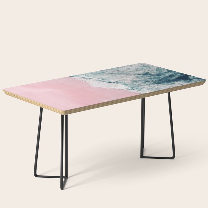 Aerial Ocean Print - Beach - Pink Sand - Wave - Original Sea of Love - Travel Photography  Coffee Table Gallery Image 1