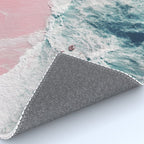 Aerial Ocean Print - Beach - Pink Sand - Wave - Original Sea of Love - Travel Photography  Rug Gallery Image 4