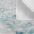 Aerial Ocean Print - Beach - Pink Sand - Wave - Original Sea of Love - Travel Photography  Wall Tapestry Gallery Image 3