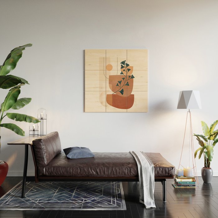 Modern Shapes Design 12 Wood Wall Art Gallery Image 2