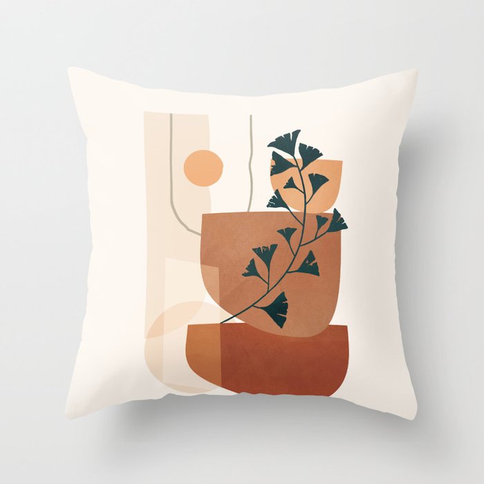 Modern Shapes Design 12 Throw Pillow Gallery Image 1